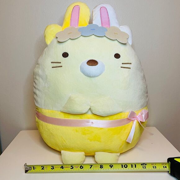 NWT SAN-X Sumikko Gurashi Mysterious Rabbit Garden Bunny Neko 16” Plushie - Picture 2 of 4